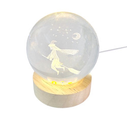 3D Creative Visualization Lamp - Flying Witch