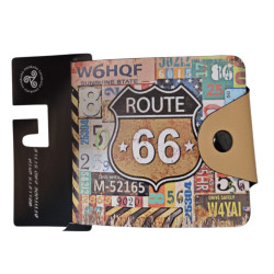 Digital Print Men's Wallet - Route 66