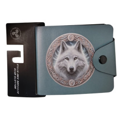 Digital Print Men's Wallet - Wolf In White Ring