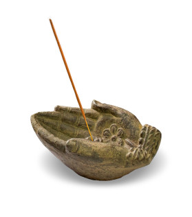 Double Hand Stone Incense Burner