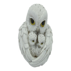 10cm Snow Owl Family Mum and 2 Babies