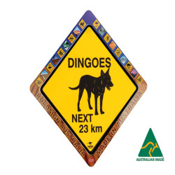18.5cm Small Dingo Road Sign