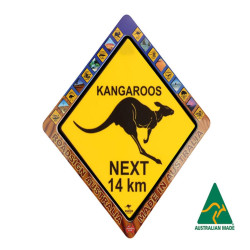 18.5cm Small Kangaroo Road Sign