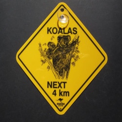 18.5cm Small Koala On Tree Road Sign