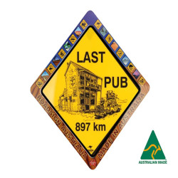 18.5cm Small Last Pub Road Sign