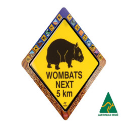18.5cm Small Wombat Road Sign