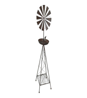 103cm Large Metal Windmill with Bird Feeder