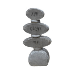 34cm Inspirational Garden Rock 4 Asstd