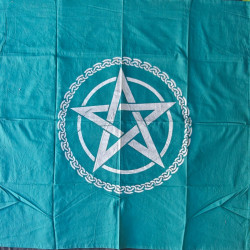 Pentagram Altar Cloth (Teal)