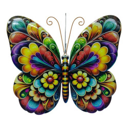 40x36cm Butterfly Wall Art with Floral Design