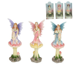 9cm Fairy on Mushroom in Display 3 Asstd