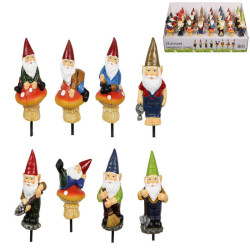 12cm Gnome Garden Stakes 8 Asstd