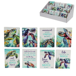 6x8cm Magnet with Swimming Turtle Design by Kelly Lane 8 Asstd