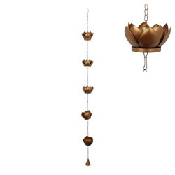 143cm Metal Lotus Flower Rain Chain