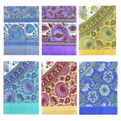Single Cotton Table Clothes Asstd Floral Print Throws