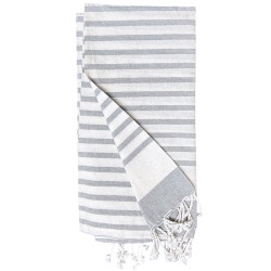 Turkish Style Cotton Towel - Grey