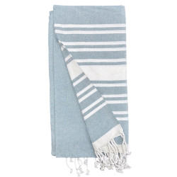 Turkish Style Cotton Towel - Slate Blue