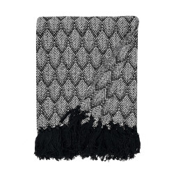 50x60 inch Cotton Throw - Black