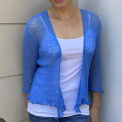 Woven Stretch Top - Blue