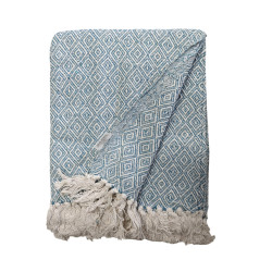 50x60 inch Cotton Throw - Blue