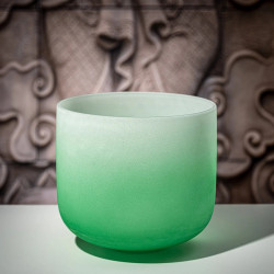 Crystal Frosted Semi 7 Chakra Singing Bowl F 20cm