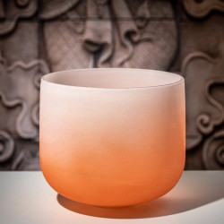 Crystal Frosted Semi 7 Chakra Singing Bowl D 20cm