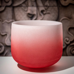 Crystal Frosted Semi 7 Chakra Singing Bowl C 20cm