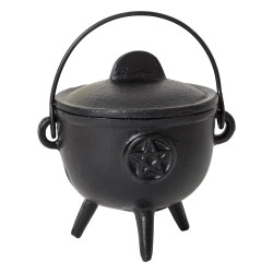 14CM Cast Iron Cauldron Pentacle