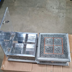 Handcrafted Metal Jewellery Box 8x8