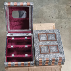 Handcrafted Metal Jewellery Box 12x9.5''
