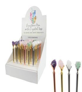 Gemstone Pen with Rough Crystal