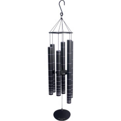 42" Black Aureole Tunes Shimmer Chime L16 W16 H117cm