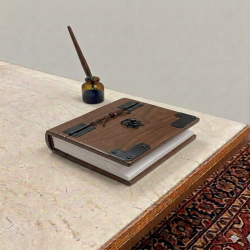 Antic Wooden Diary With Knob