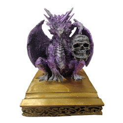 Purple Magic Dragon With Skull On Base