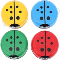 Wooden Yo-Yo Toys for Kids Creative Ladybug Design