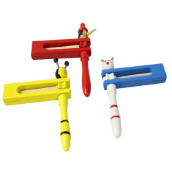 Cartoon Wooden Spin Noise Toy Wood for Rattle Clacker