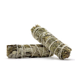 10cm White Sage & Mugwort Smudge Stick
