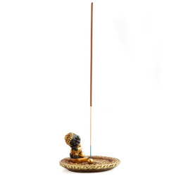 Gold Sleeping Baby Buddha Incense Holder