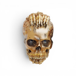 20cm Steampunk Skull With Bullets 2 Asstd