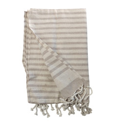 Turkish Style Cotton Towel - Brown