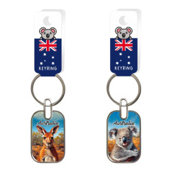 8cm 3D Kangaroo and Koala Keyring 2 Asstd