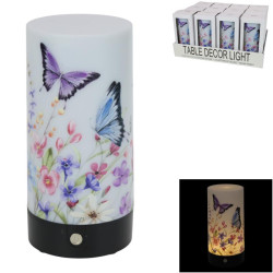8cm Table Decor Light with Blue Butterfly Design by Kelly Lane 2 Asstd in Window Box