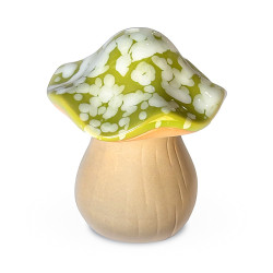 10cm Ceramic Mushroom White and Green