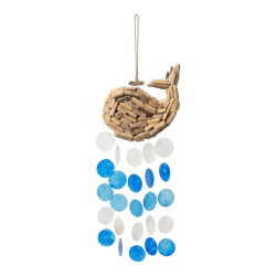 Driftwood Shell Hanging Whale