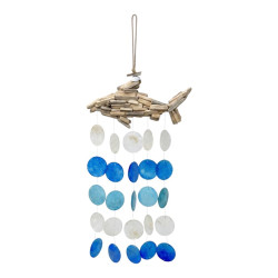 Driftwood Shell Hanging Shark