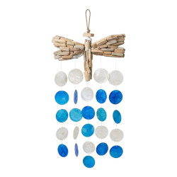 Driftwood Shell Hanging Dragonfly