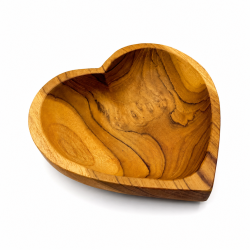 15cm Wooden Heart Bowl