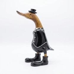 40cm Wooden Duck Groom Dressed