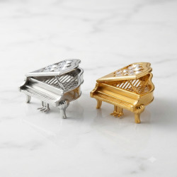 Gold & Chrome Crystal Piano