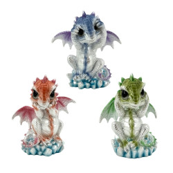 9cm Baby Fantasy Dragon Hear No, See No, Speak No 3 Asstd
